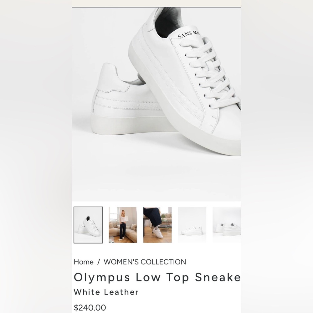 Sans Matin Classic White Sneakers